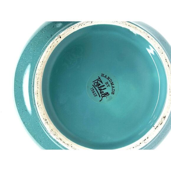 Blue Baldelli Hand Made Teapot With Stripe Italian Collectible Pottery Rare - Picture 8 of 8